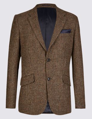 Pure Wool Regualr Fit Harris Tweed Jacket